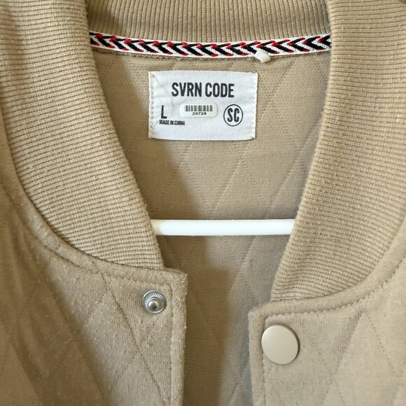 Sovereign Code Tan Diamond Quilted Yale Cardigan - Picture 4 of 4